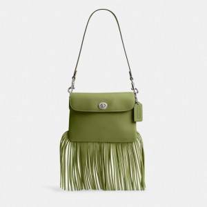 Coach 1964 Fringe Bag Zilver Lichtgroen | COH864918