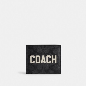 Coach 3 In 1 Wallet In Signature Canvas With Graphic Grijs Gekleurd | COH866724