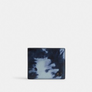 Coach 3 In 1 Wallet With Tie Dye Print Donkerblauw Gekleurd | COH866726