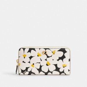Coach Accordion Zip Wallet With Floral Print Gekleurd | COH865522