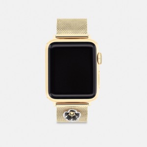Coach Apple Watch® Strap, 38 Mm, 40 Mm And 41 Mm Goud | COH866243