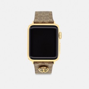 Coach Apple Watch® Strap, 38 Mm, 40 Mm And 41 Mm Bruin | COH866249