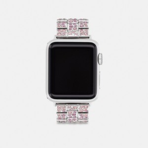 Coach Apple Watch® Strap, 38 Mm, 40 Mm And 41 Mm Roze | COH866268