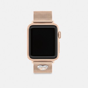 Coach Apple Watch® Strap, 38 Mm, 40 Mm And 41 Mm Roze Goud | COH866286