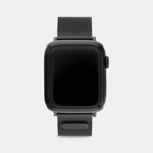 Coach Apple Watch® Strap, 42 Mm And 44 Mm Zwart | COH866272