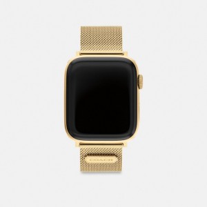 Coach Apple Watch® Strap, 42 Mm And 44 Mm Goud | COH866969