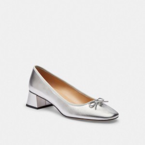 Coach Ava Ballet Pump Metal Zilver | COH865757