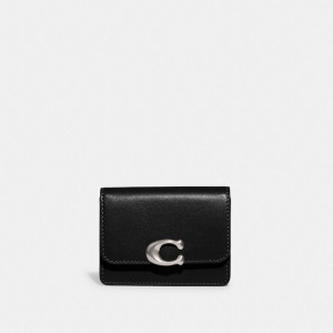 Coach Bandit Card Case Zilver Zwart | COH865587