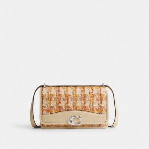 Coach Bandit Shoulder Bag In Tweed Zilver Gekleurd | COH864891