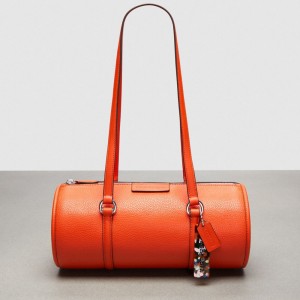 Coach Barrel Bag In Pebbled Coachtopia Leather Oranje | COH864727