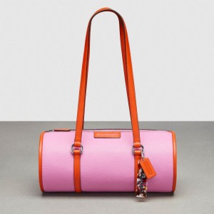 Coach Barrel Bag In Pebbled Coachtopia Leather Oranje | COH864975