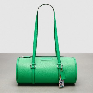 Coach Barrel Bag In Pebbled Coachtopia Leather Groen | COH864734