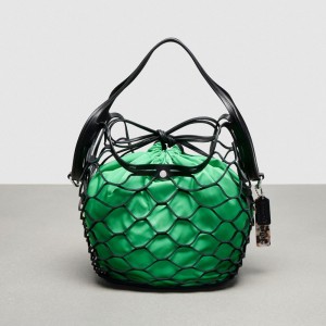 Coach Basket Bag In Regenerative Leather Zwart | COH865145