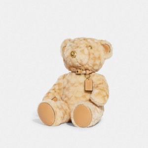 Coach Bear Collectible In Signature Shearling Beige | COH866432