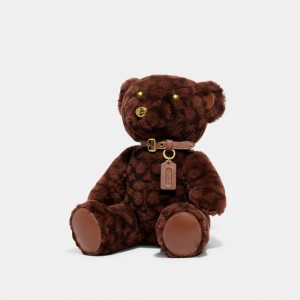 Coach Bear Collectible In Signature Shearling Chocola Bruin | COH866445
