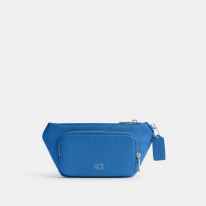 Coach Belt Bag With Signature Canvas Interior Detail Blauw | COH866537