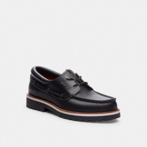 Coach Benson Boat Shoe Zwart | COH866823