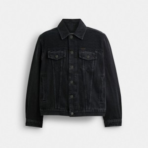 Coach Black Denim Jacket In Organic Cotton Zwart | COH866873