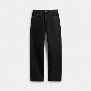 Coach Black Taper Jeans In Organic Cotton Zwart | COH866946