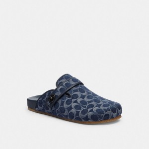 Coach Blake Clog In Signature Denim Blauw | COH866844