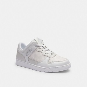Coach C201 Low Top Sneaker In Signature Canvas Wit | COH865816