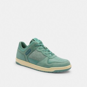 Coach C201 Sneaker In Signature Canvas Jacquard Turquoise | COH866811