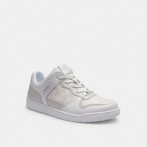Coach C201 Sneaker In Signature Canvas Wit | COH866786