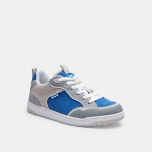 Coach C203 Sneaker In Signature Canvas Blauw | COH866802