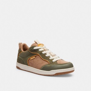 Coach C203 Sneaker In Signature Canvas Groen | COH866779