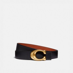 Coach C Hardware Reversible Belt, 32 Mm Zwart | COH866320