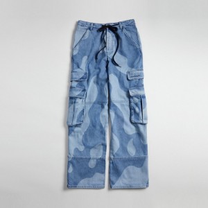 Coach Cargo Pants In Wavy Wash Blauw | COH866939