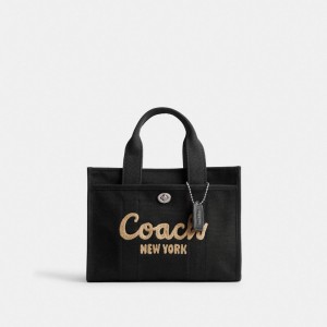 Coach Cargo Tote Bag 26 Zilver Zwart | COH865094