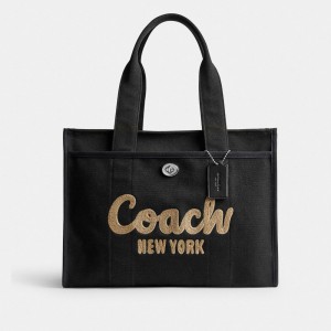 Coach Cargo Tote Bag 42 Zilver Zwart | COH865101