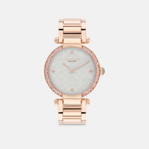 Coach Cary Watch, 34 Mm Roze Goud Lichtblauw | COH866278
