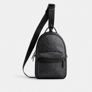 Coach Charter Pack In Signature Canvas Grijs | COH866512