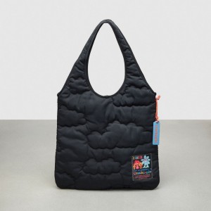 Coach Coachtopia Loop Flat Tote With Cloud Quilting Zwart | COH866660