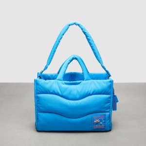 Coach Coachtopia Loop Tote With Wavy Quilting Blauw | COH865006