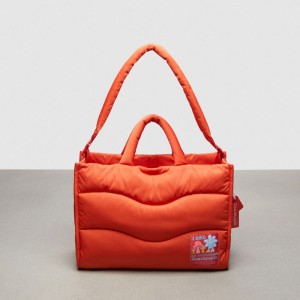 Coach Coachtopia Loop Tote With Wavy Quilting Oranje | COH865011