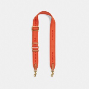 Coach Colorblock Webbing Strap Oranje Rood Gekleurd | COH866470