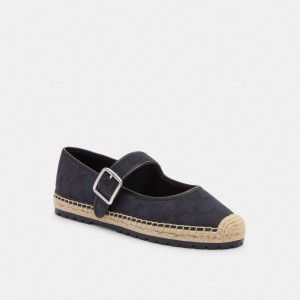 Coach Courtney Espadrille In Signature Canvas Zwart | COH865763