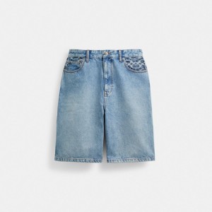 Coach Denim Shorts Lichtlichtturkoois | COH866943