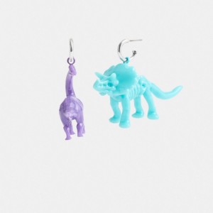 Coach Dinosaur Mismatch Earrings Zilver Gekleurd | COH866185