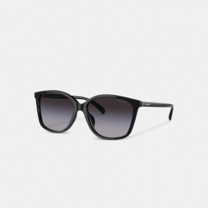 Coach Embedded Wire Square Sunglasses Zwart | COH866390