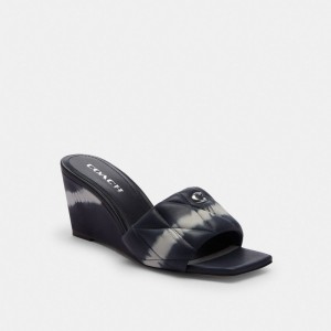 Coach Emma Wedge With Tie Dye Donkerblauw | COH865906