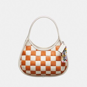 Coach Ergo Bag In Checkerboard Patchwork Upcrafted Leather Oranje | COH865151