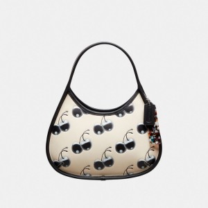 Coach Ergo Bag In Coachtopia Leather With Cherry Print Zwart Gekleurd | COH864974