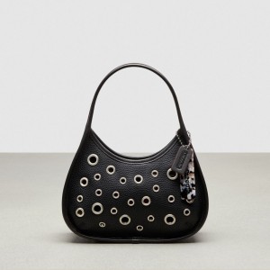 Coach Ergo Bag In Pebbled Coachtopia Leather: Grommets Zwart | COH864816