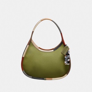 Coach Ergo Bag With Colorful Binding In Upcrafted Leather Olijfgroen Groen Gekleurd | COH864827