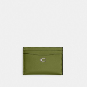Coach Essential Card Case Zilver Lichtgroen | COH865652
