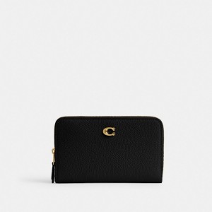 Coach Essential Medium Zip Around Wallet Zwart | COH865509